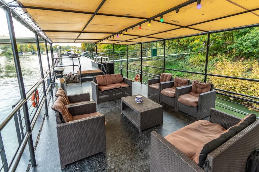 Вилла Grande Peniche 4 Ch - 10 Pers -Paris - Ile De Puteaux- Terrasses Экстерьер фото