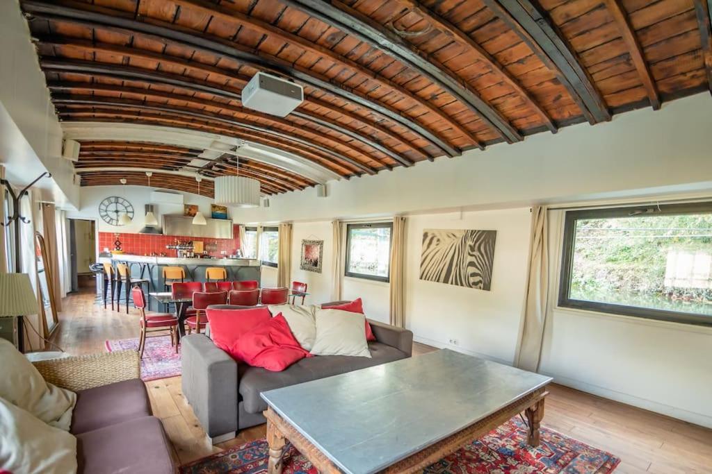 Вилла Grande Peniche 4 Ch - 10 Pers -Paris - Ile De Puteaux- Terrasses Экстерьер фото